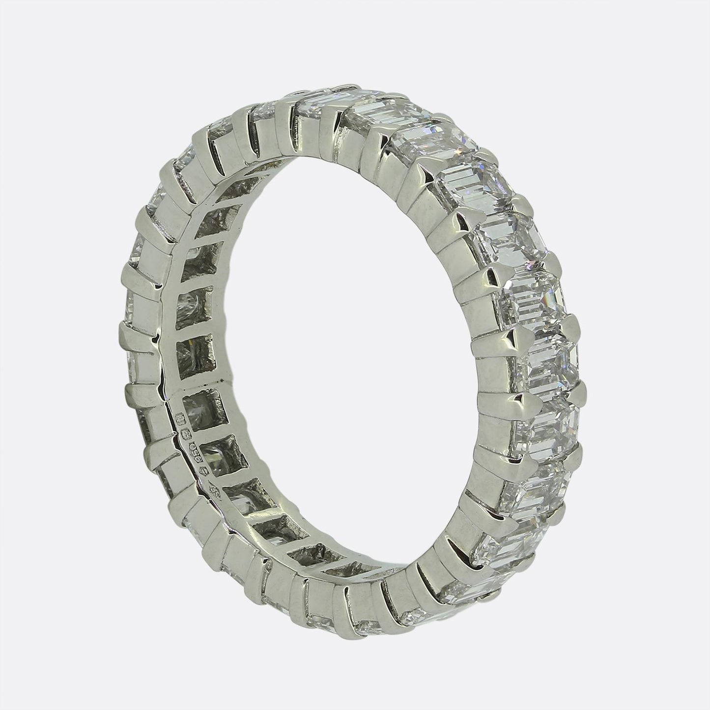 Emerald Cut 3.64 Carat Diamond Full Eternity Ring Size L (51)