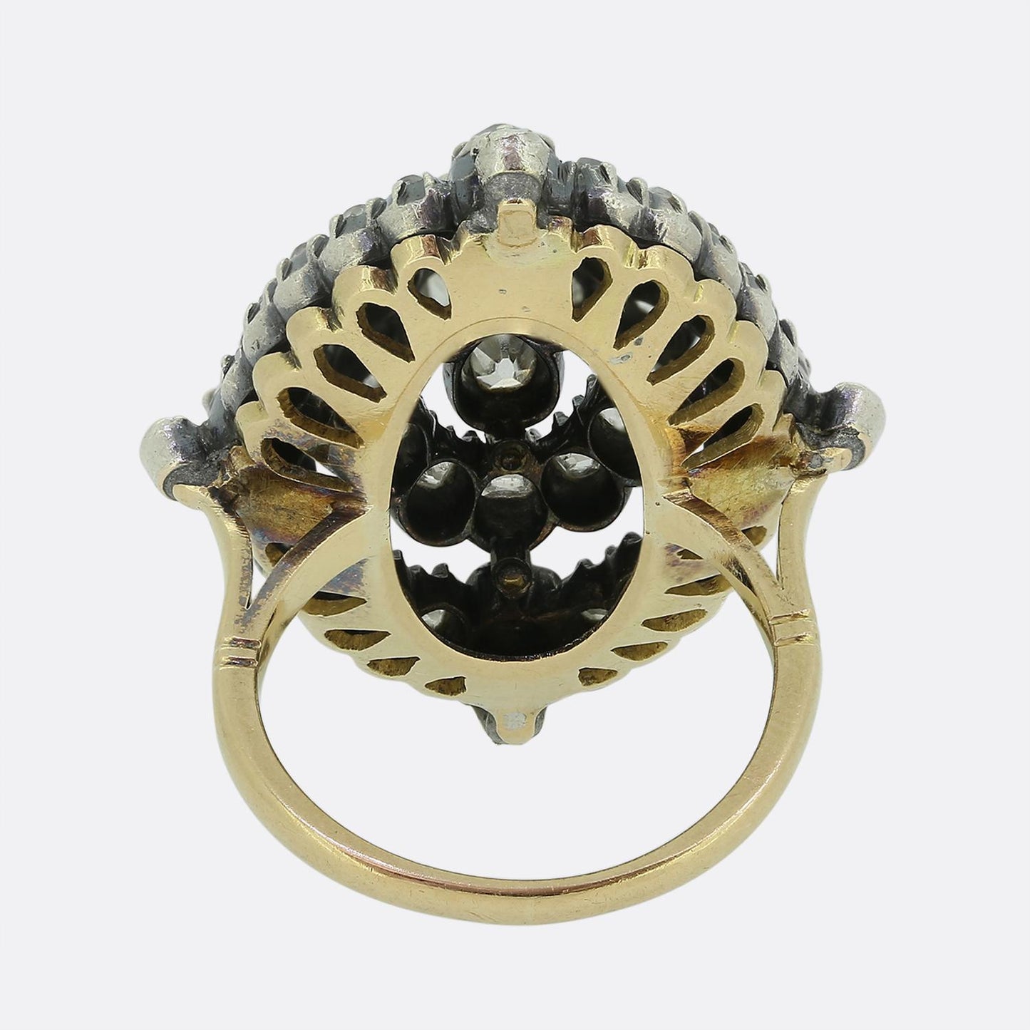 Victorian Old Cut Diamond Cluster Ring