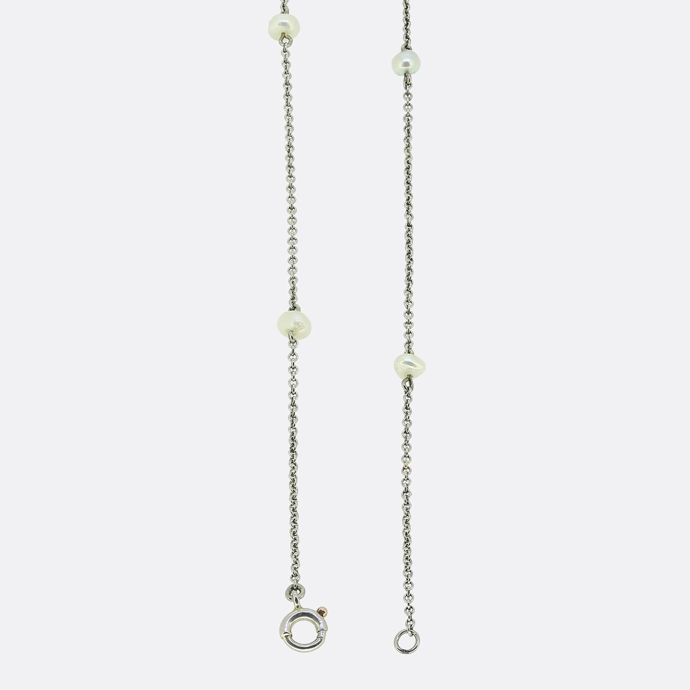 Edwardian Natural Pearl Set Chain
