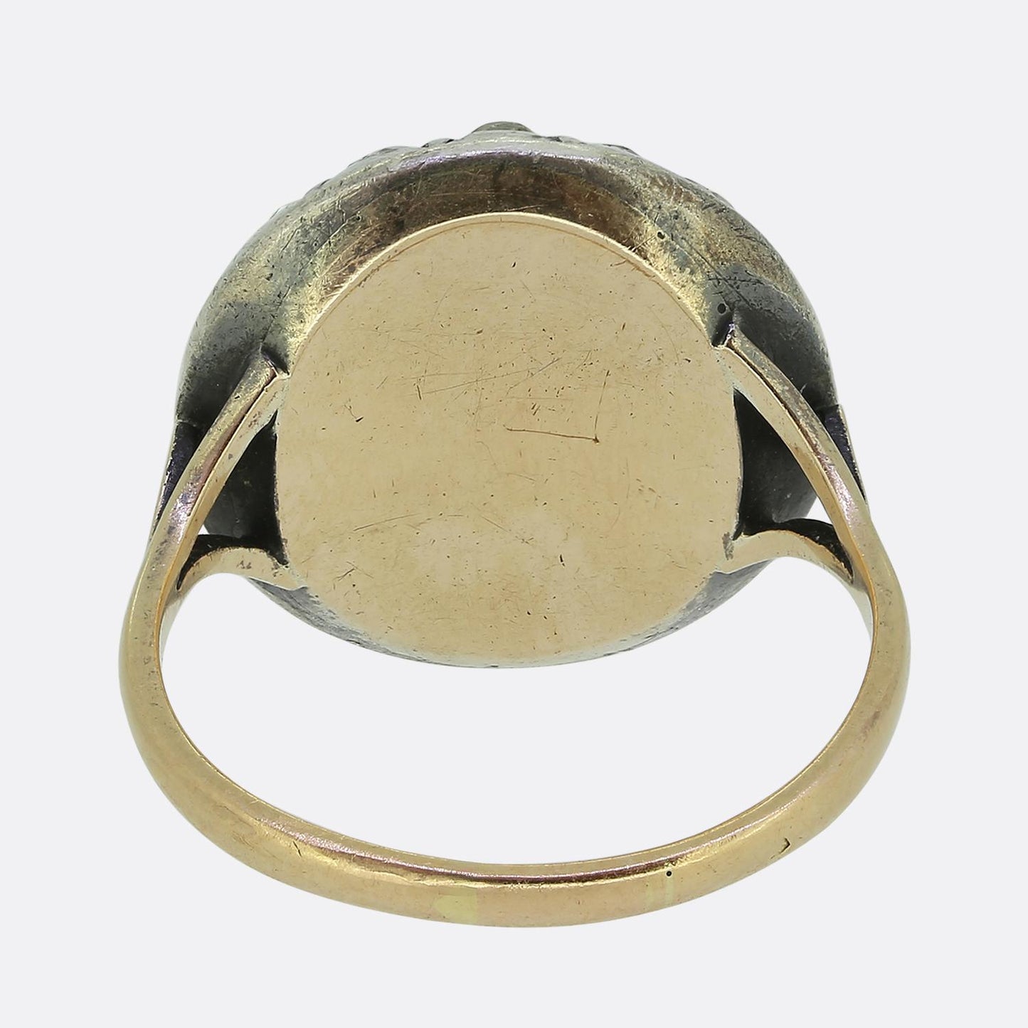 Georgian Brown and White Diamond Cluster Ring