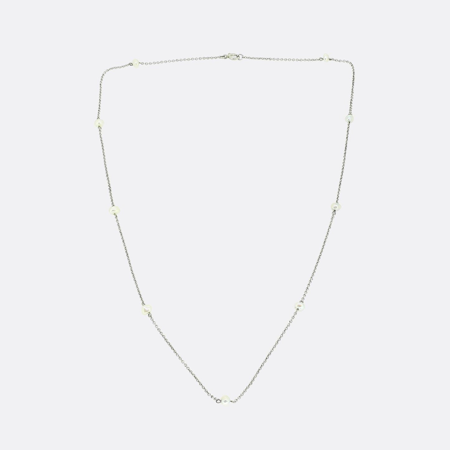 Edwardian Natural Pearl Set Chain