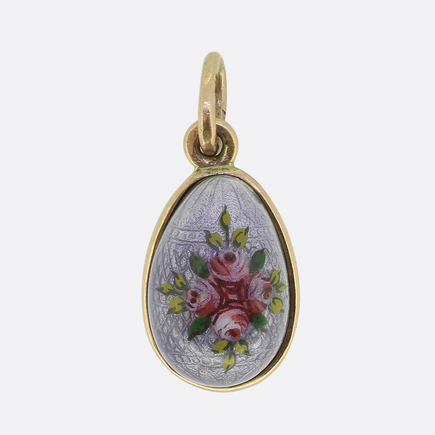 Fabergé Floral Enamel Egg Pendant