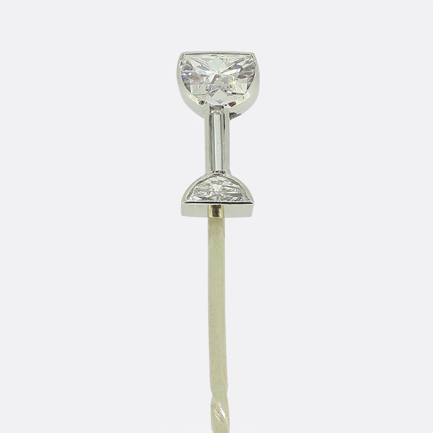 Art Deco Diamond Win Glass Stick Pin