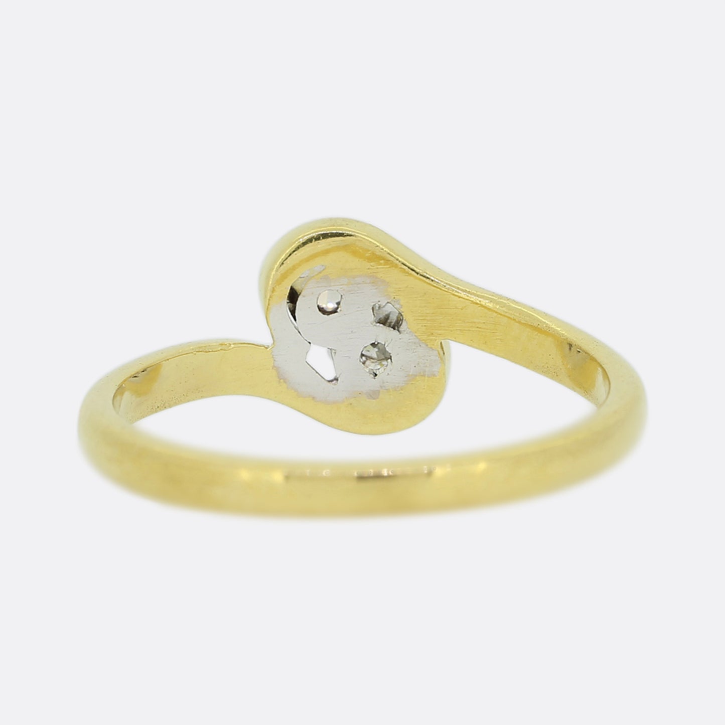 Two Stone Diamond Crossover Ring