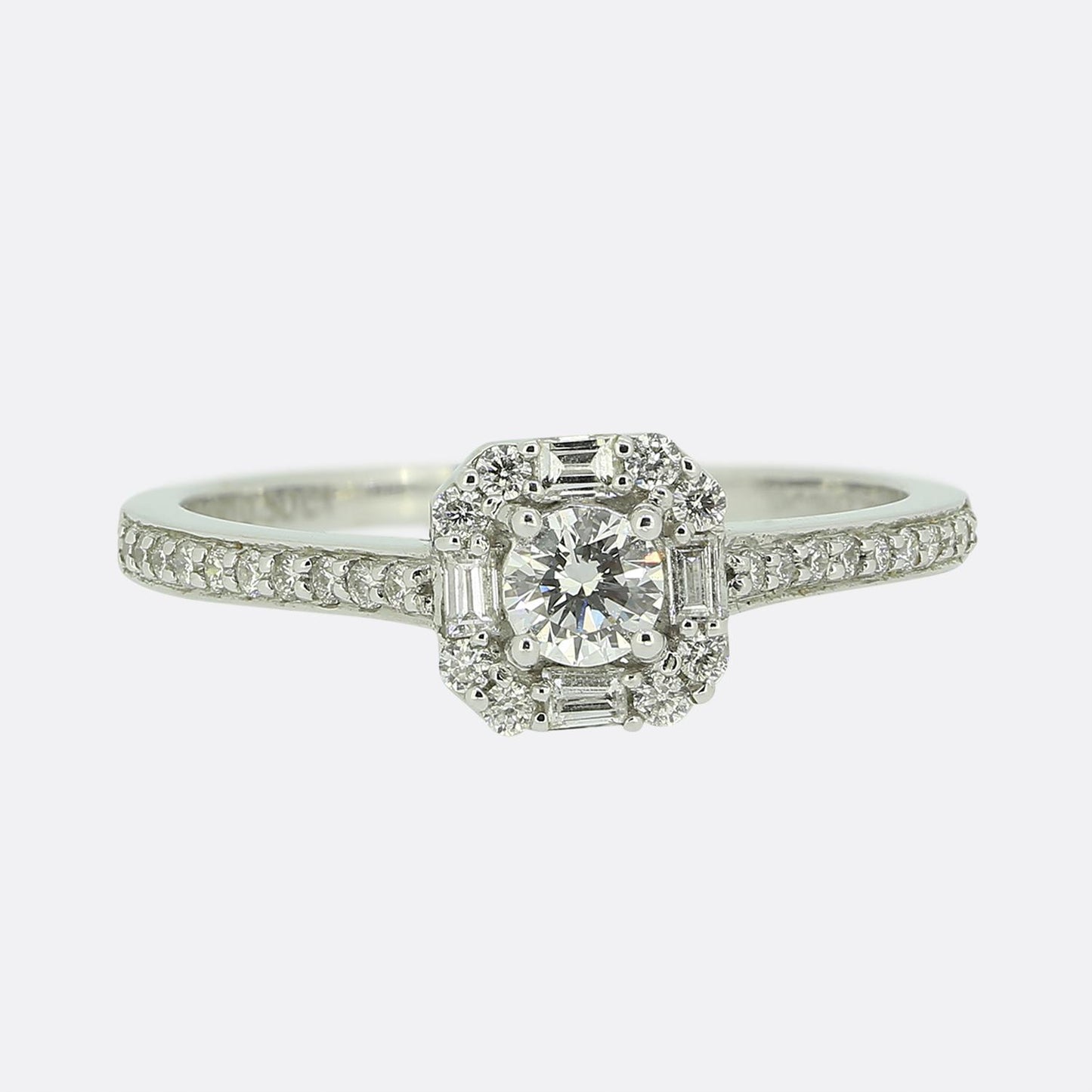 0.50 Carat Diamond Halo Ring
