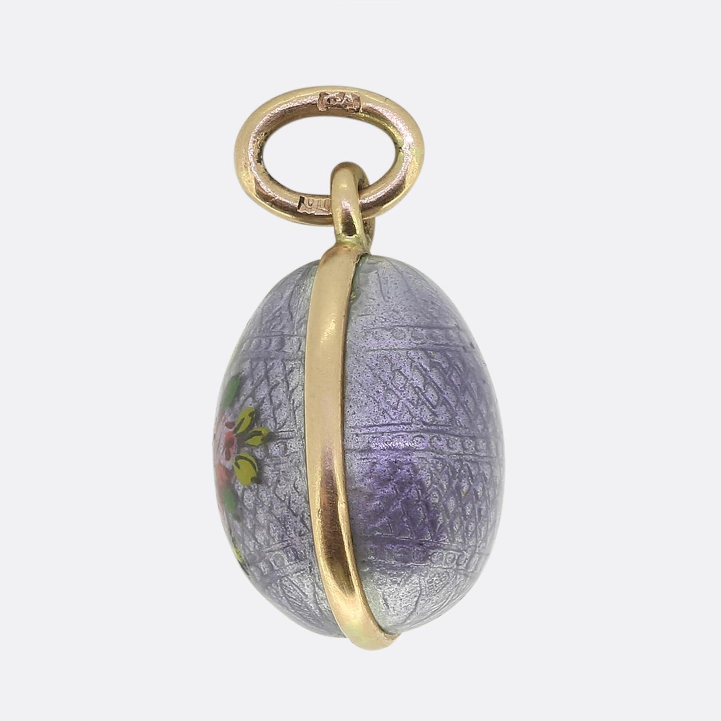 Fabergé Floral Enamel Egg Pendant
