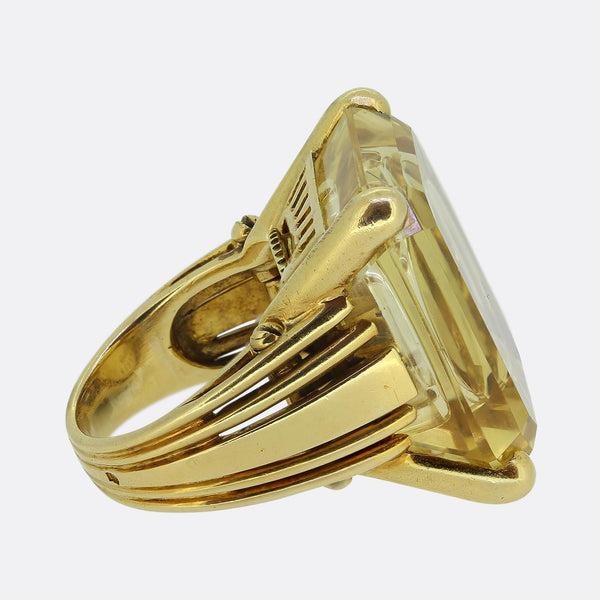 Jaeger-LeCoultre Citrine Watch Cocktail Ring