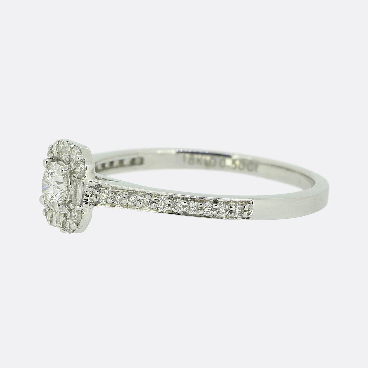 0.50 Carat Diamond Halo Ring