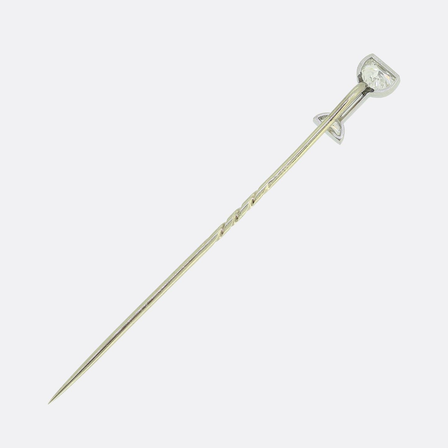 Art Deco Diamond Win Glass Stick Pin