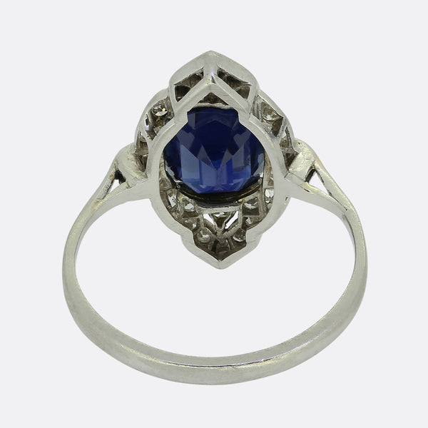 Art Deco Sapphire and Diamond Ring