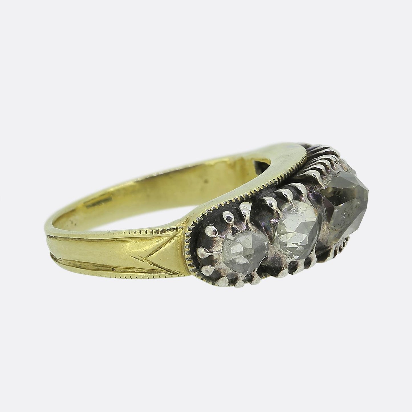 Georgian Rose Cut Diamond Five-Stone Ring