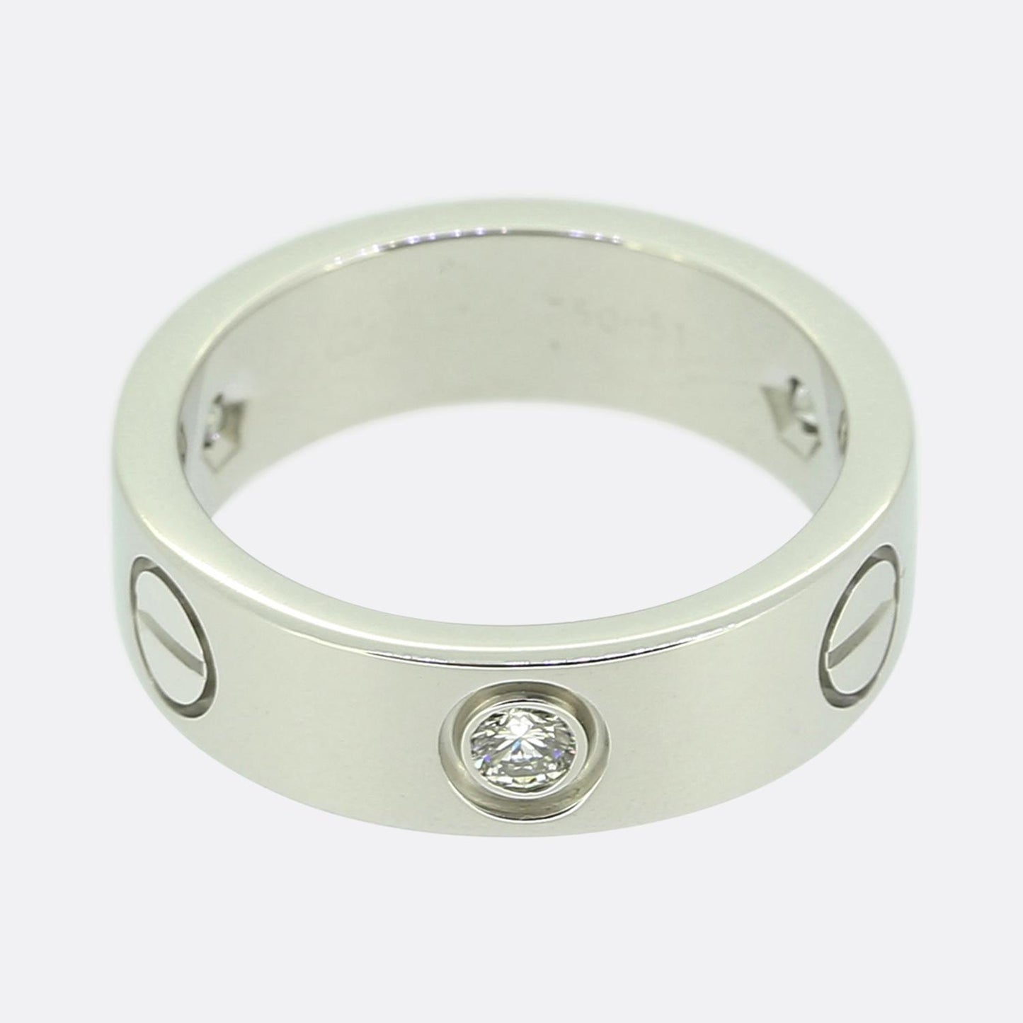 Cartier Three Diamond LOVE Ring Size K 1/2 (51)