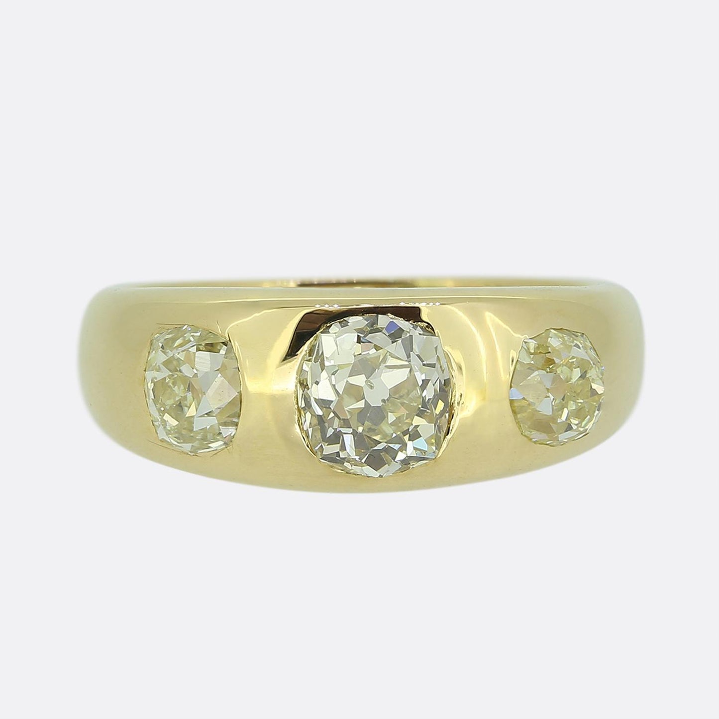 Antique Old Cut Diamond Gypsy Ring