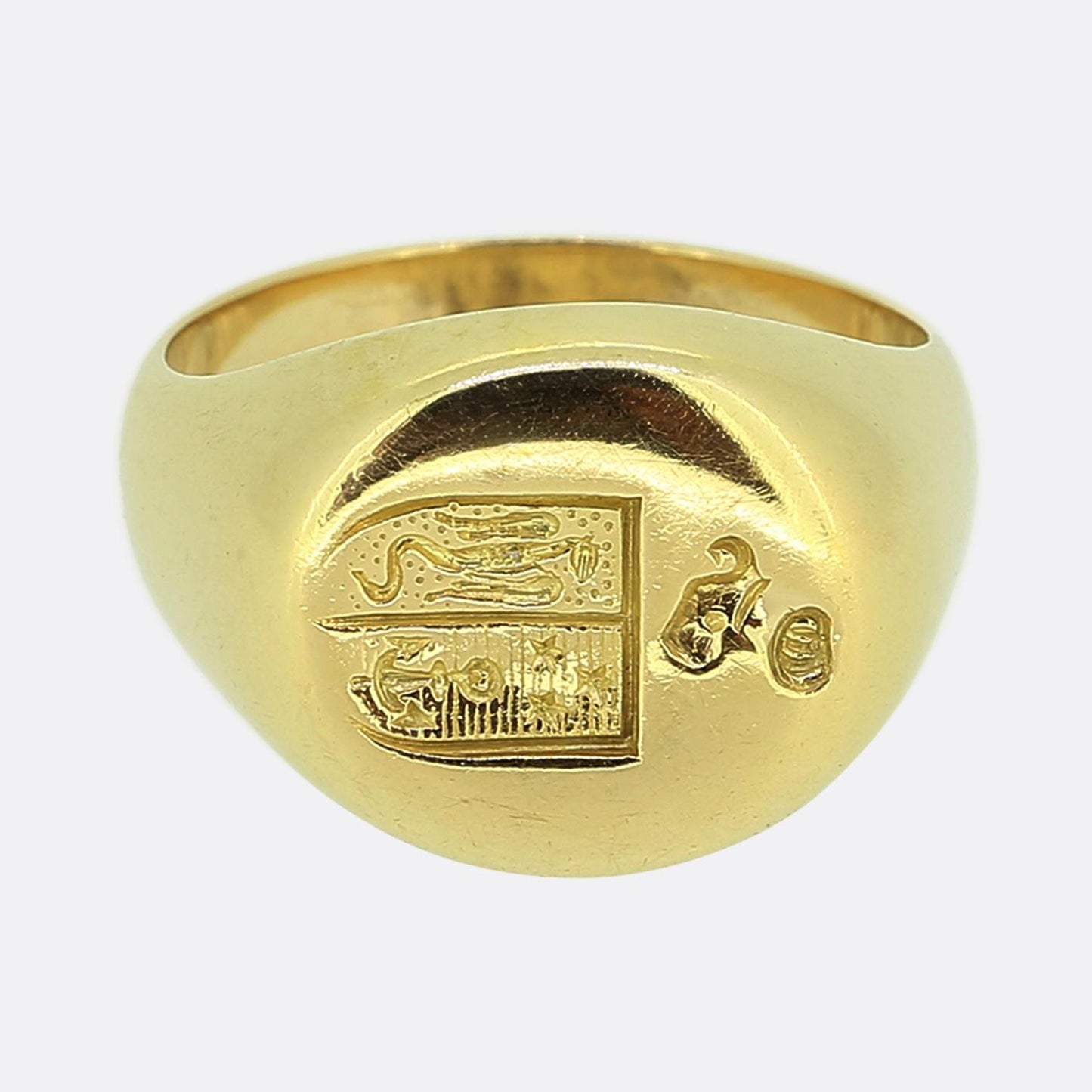 Vintage Naval Intaglio Signet Ring
