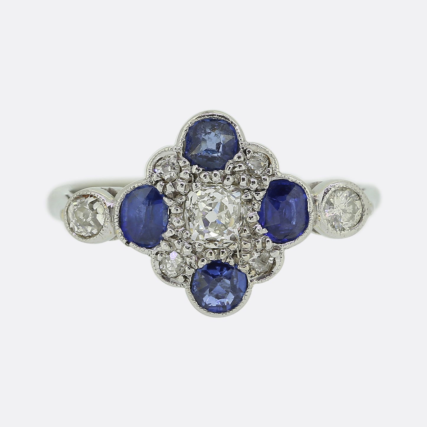 Art Deco Sapphire and Diamond Ring
