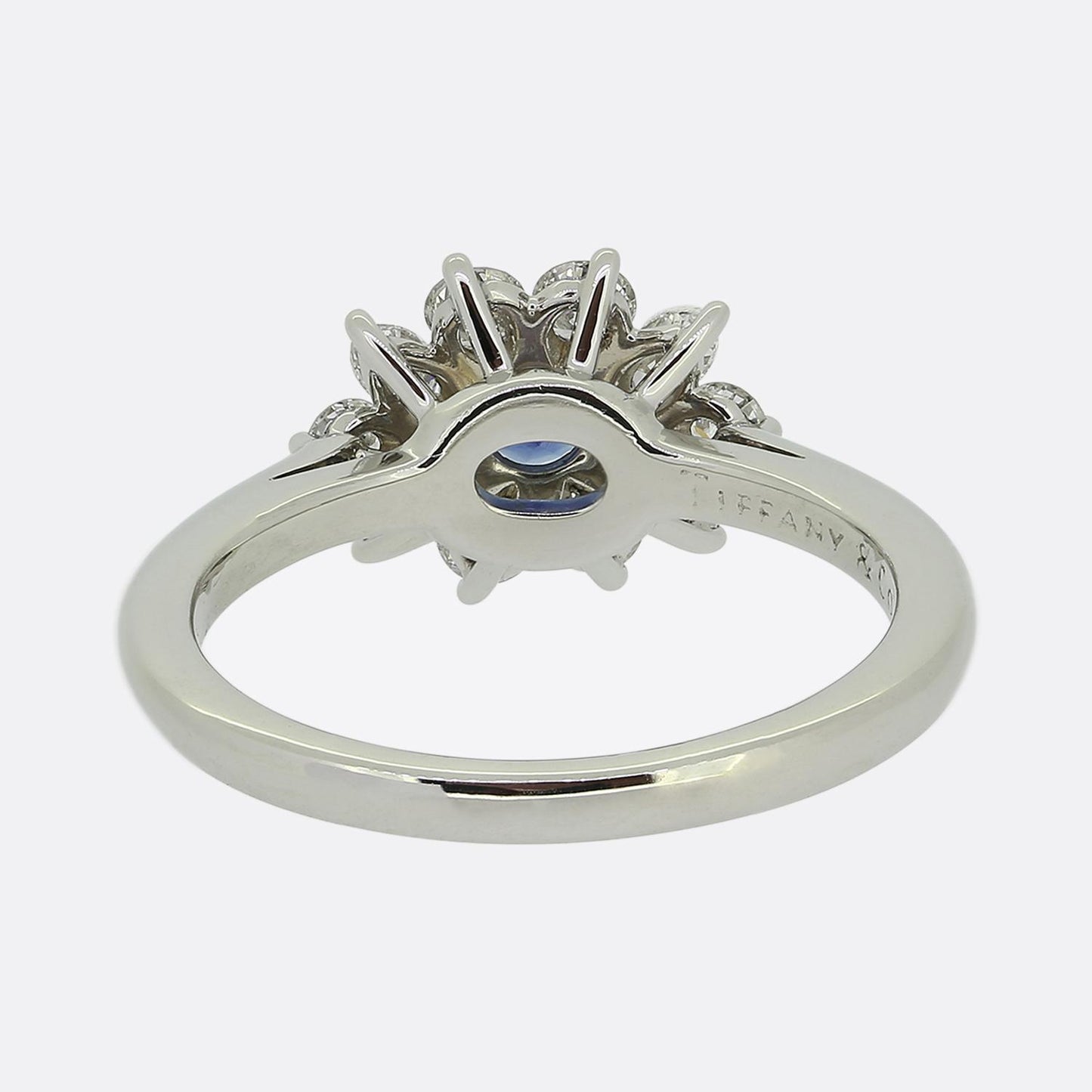 Tiffany & Co. Sapphire and Diamond Cluster Ring