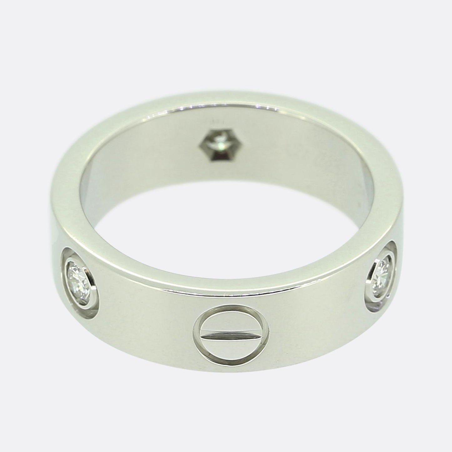 Cartier Three Diamond LOVE Ring Size K 1/2 (51)