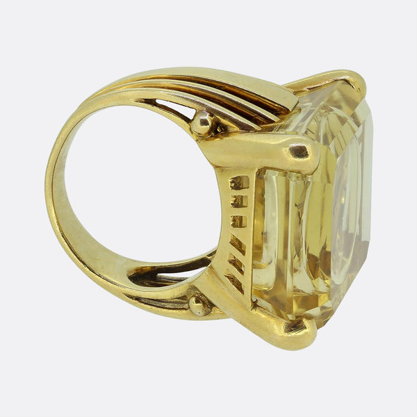 Jaeger-LeCoultre Citrine Watch Cocktail Ring