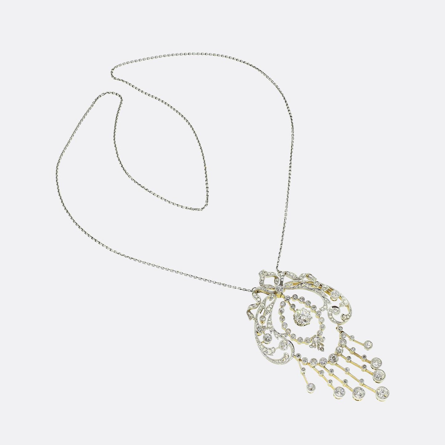 Belle Époque Diamond Drop Necklace