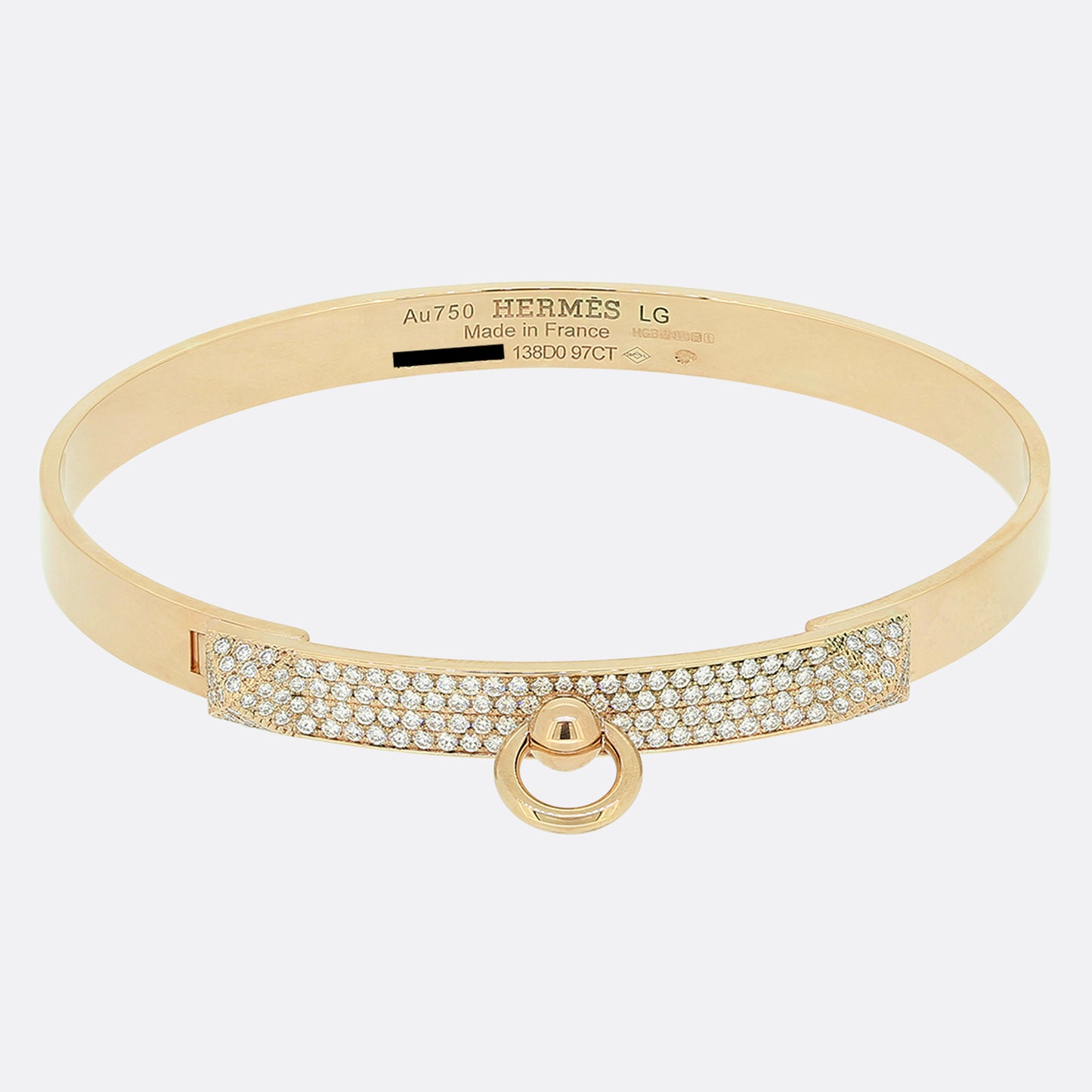 Hermès Collier De Chien Diamond Bangle