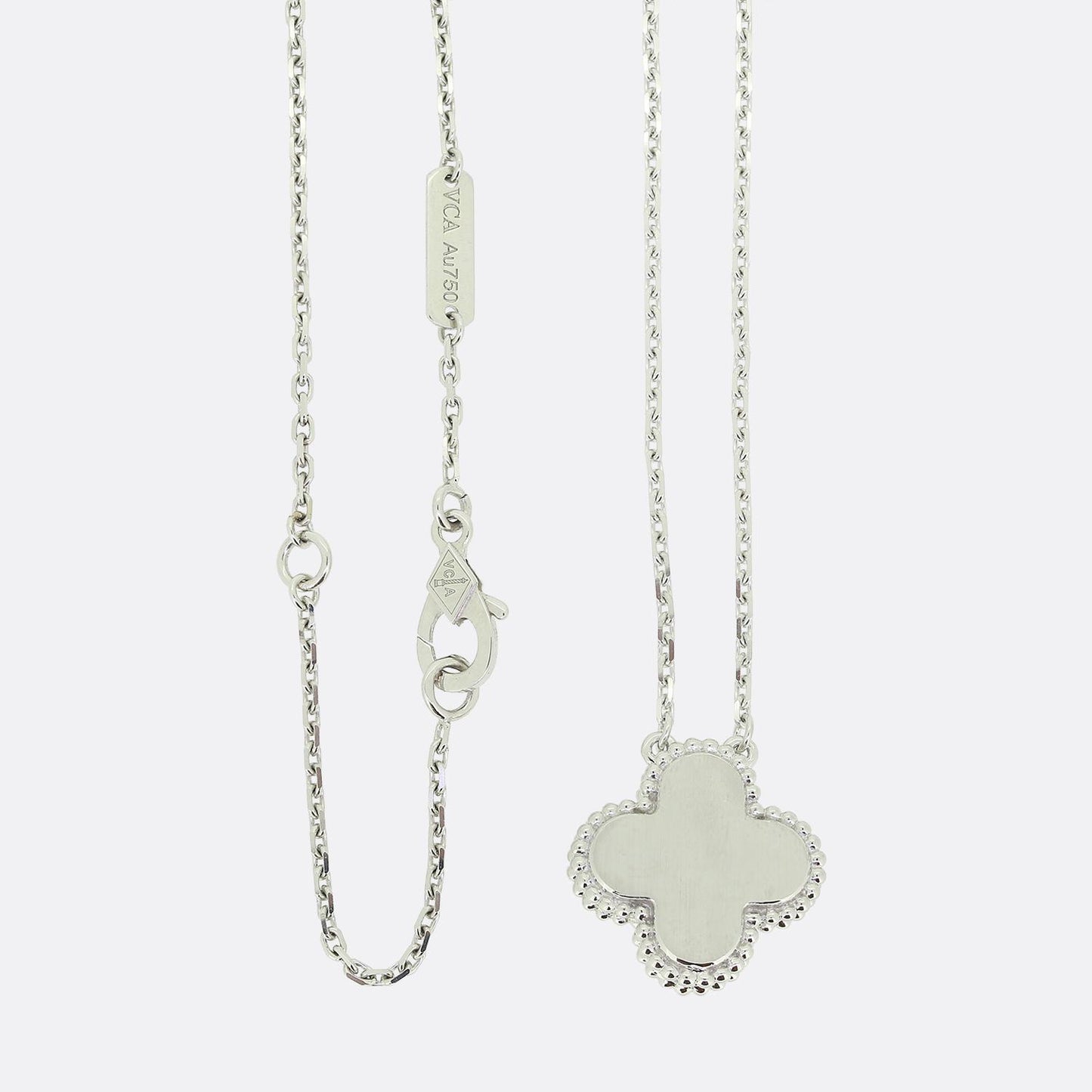 Van Cleef & Apels Alhambra Rose Guilloche Necklace