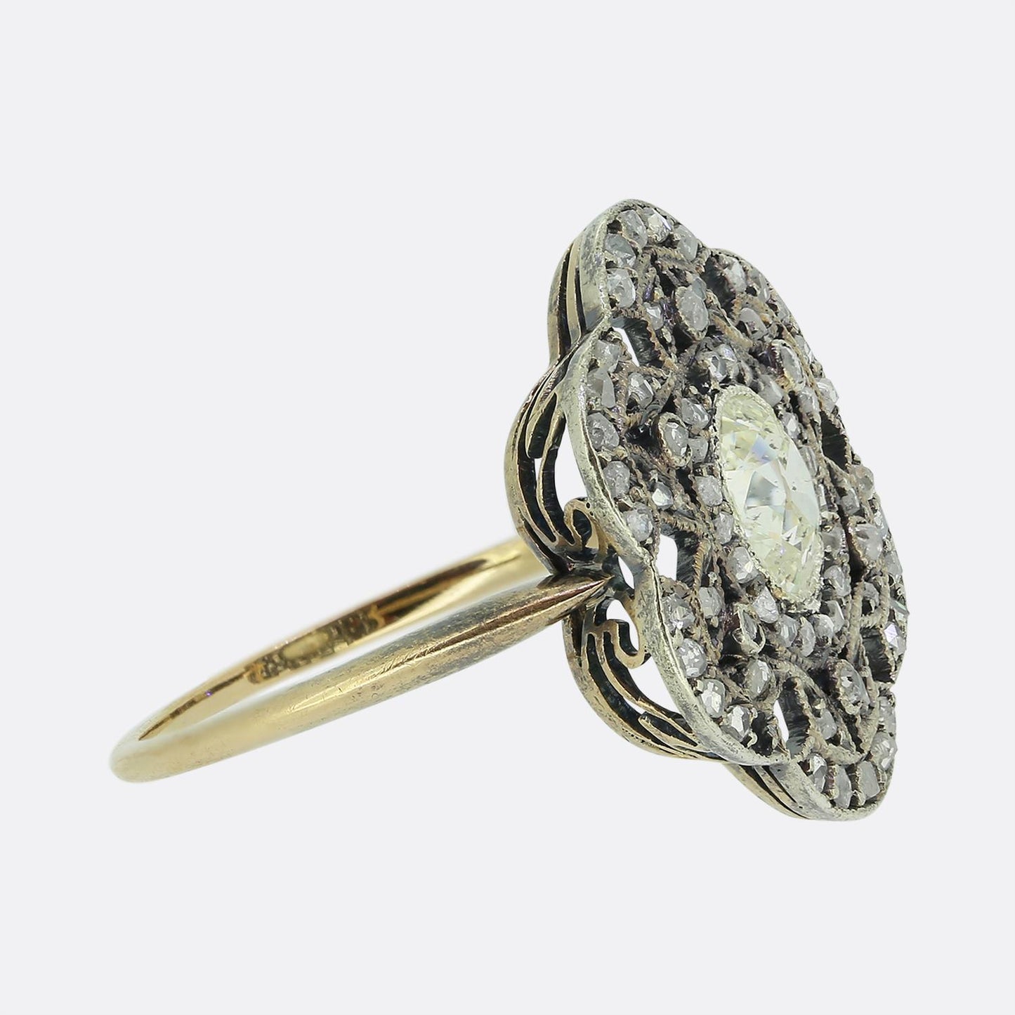 Art Nouveau Diamond Cluster Ring