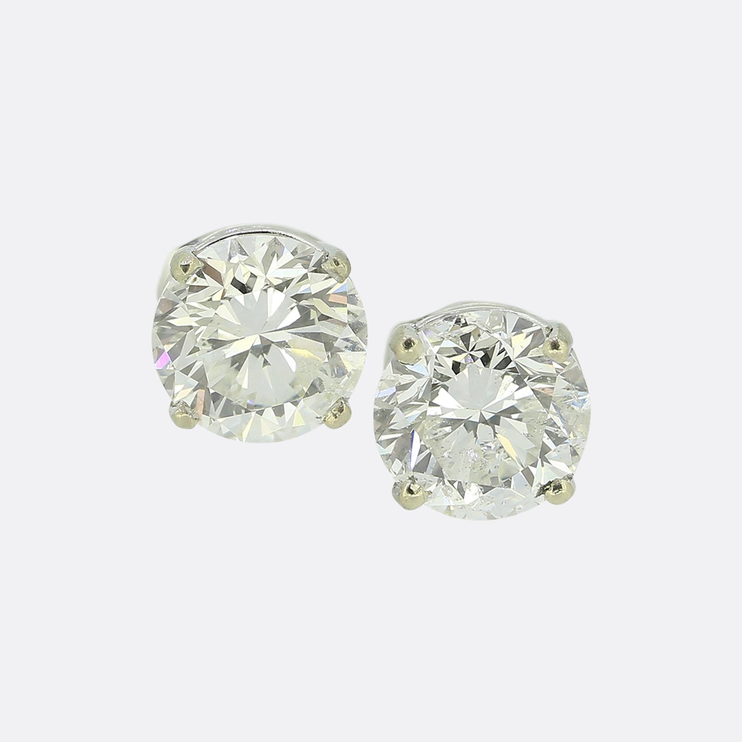 1.90 Carat Diamond Stud Earrings