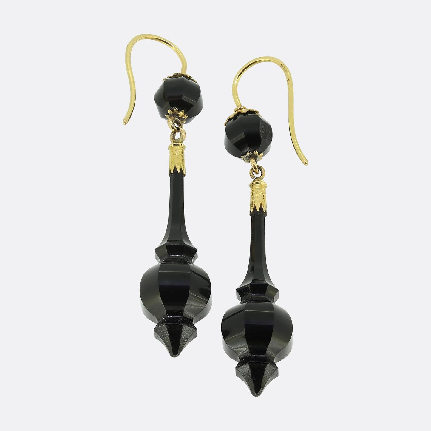 Antique Onyx Drop Earrings
