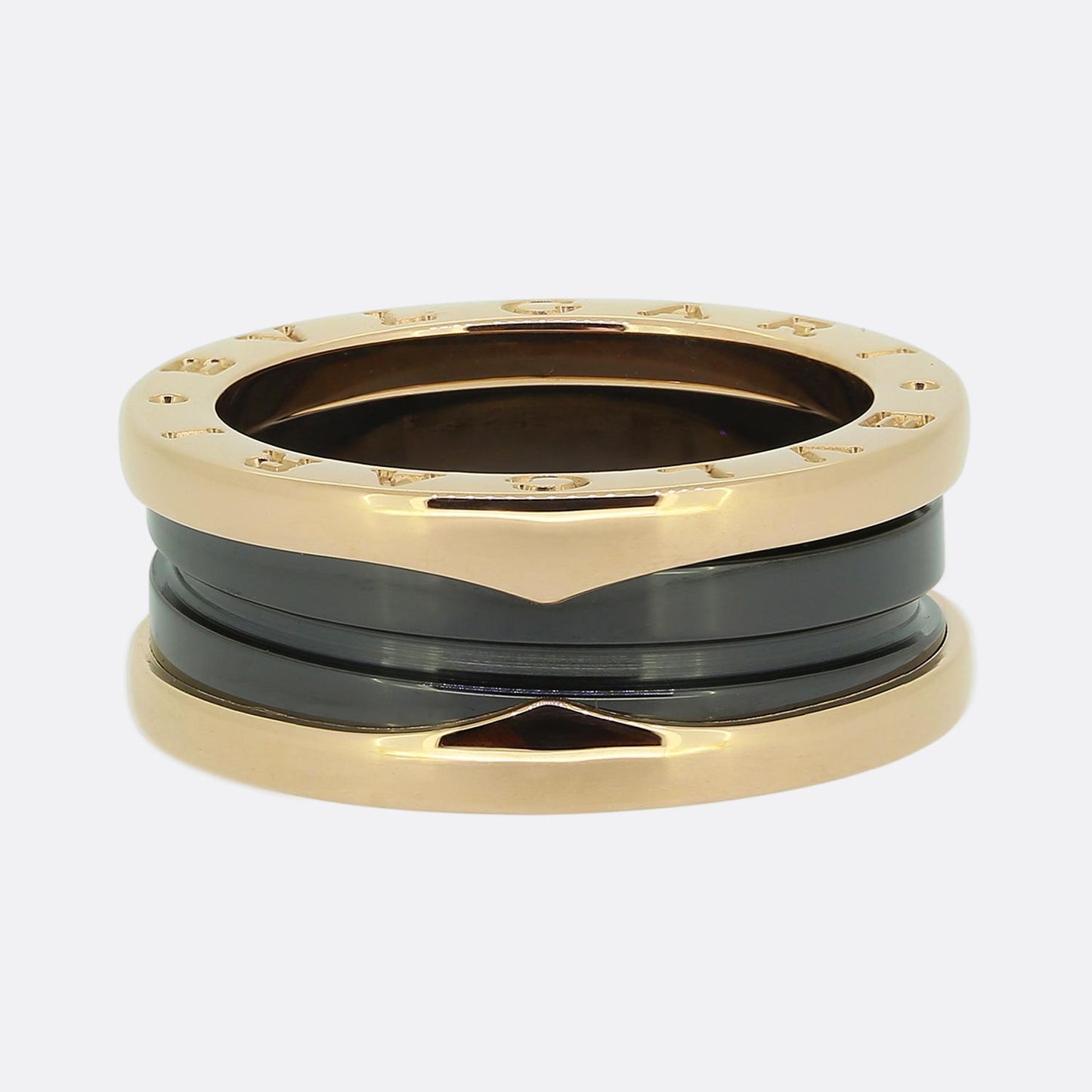 Bvlgari Black Ceramic B.zero Ring Size L (52)