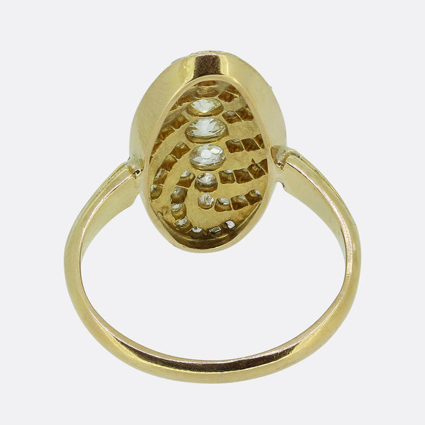 Victorian Enamel and Diamond Dress Ring