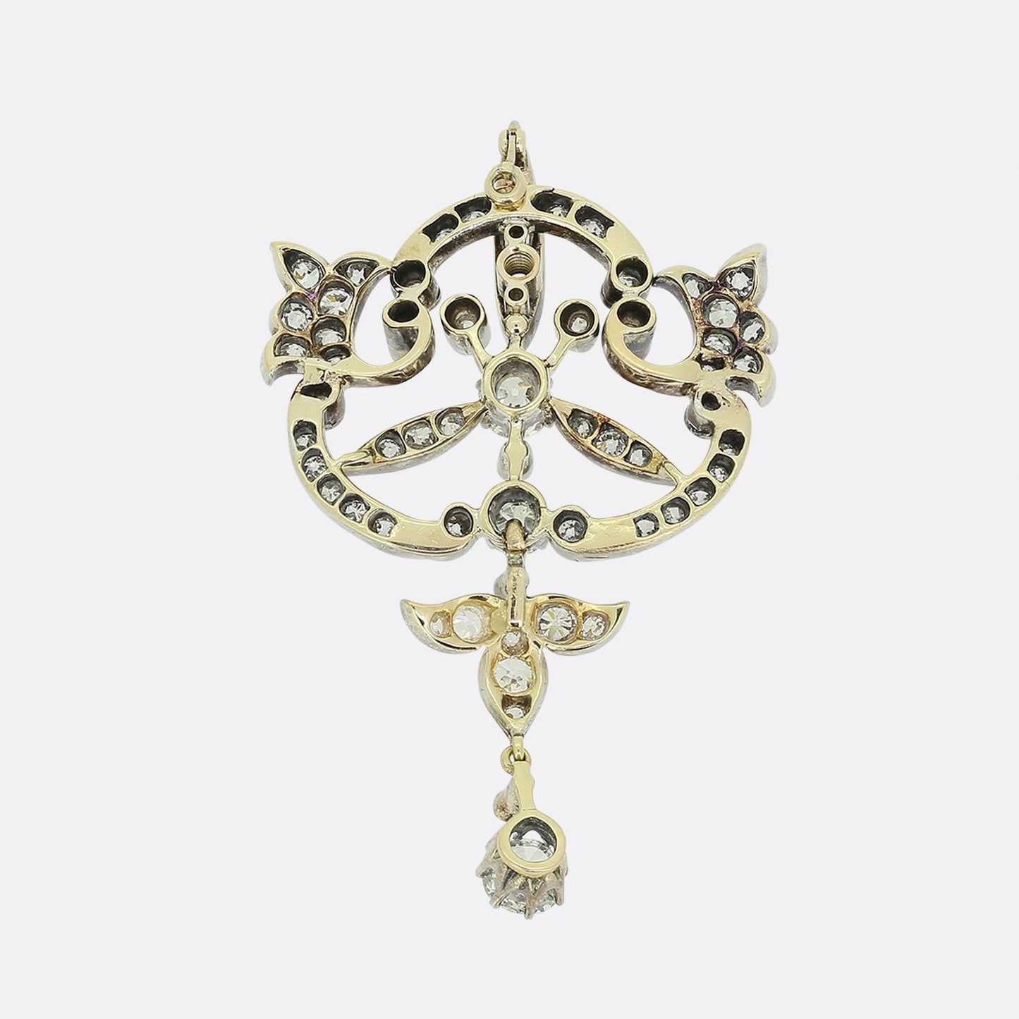 Antique Diamond Drop Brooch