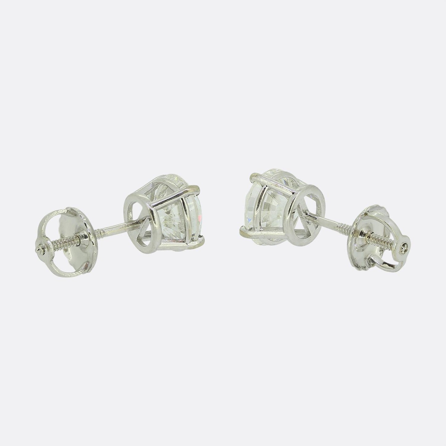 1.90 Carat Diamond Stud Earrings