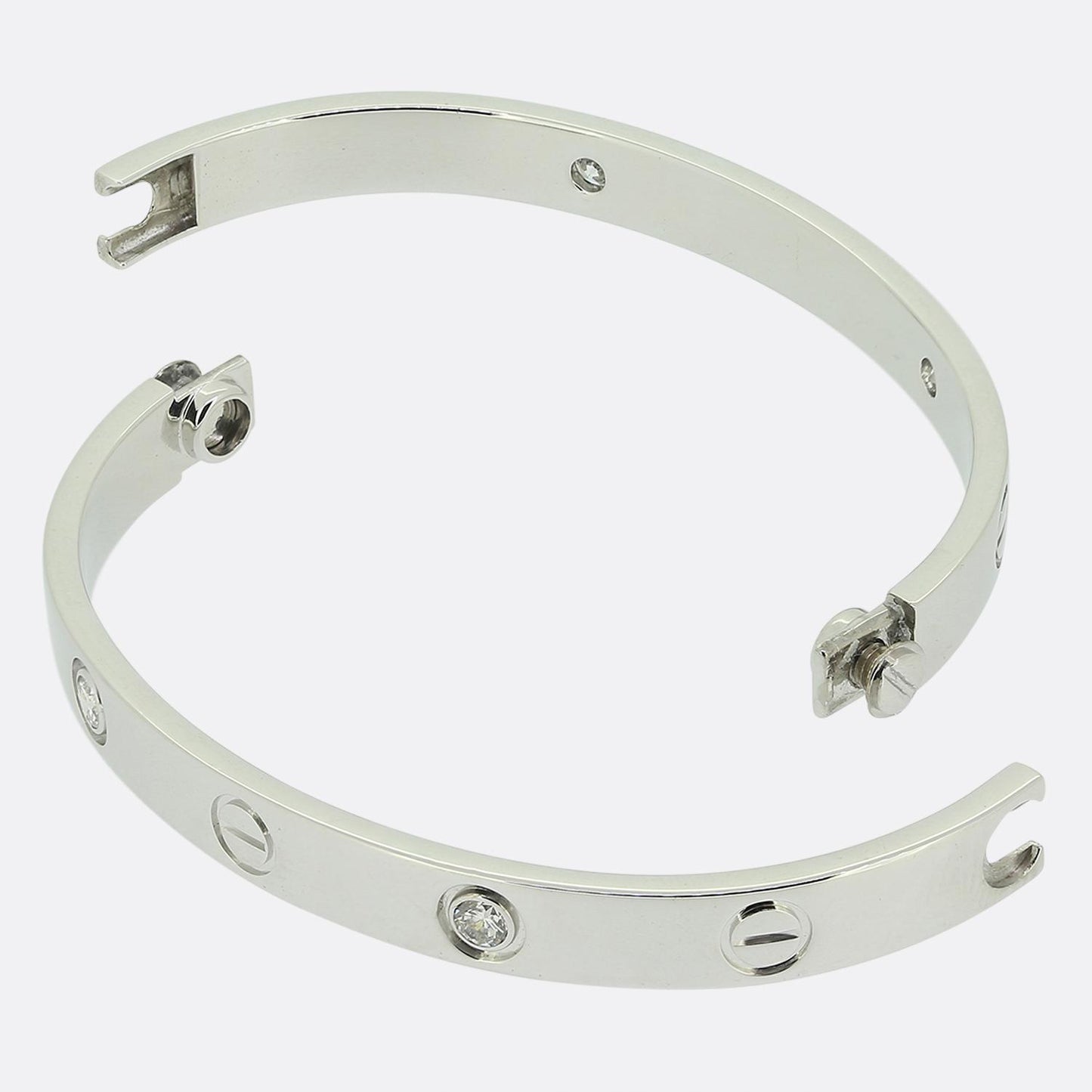 Cartier Four Diamond LOVE Bangle Size 16