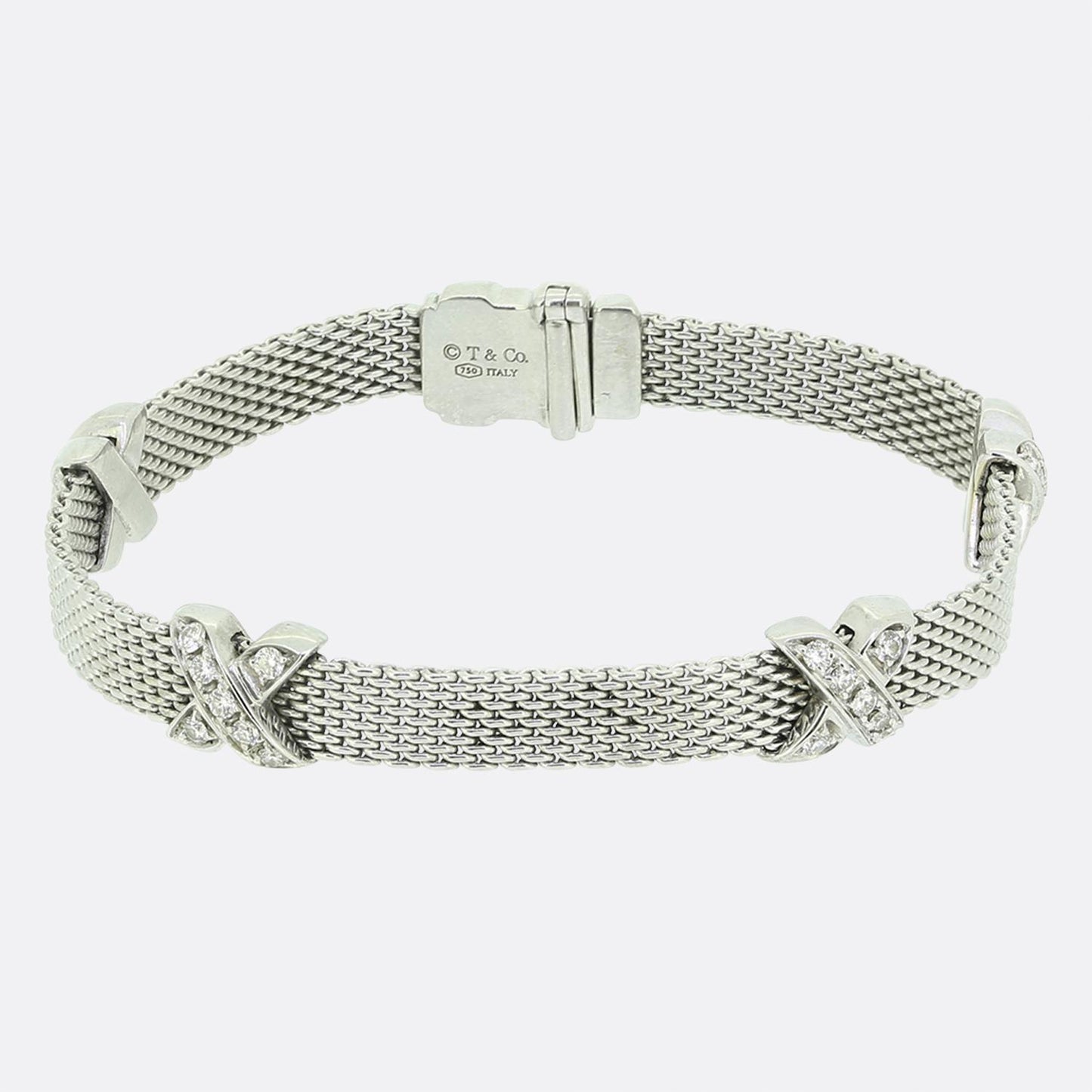 Tiffany & Co. Diamond Cross Bracelet