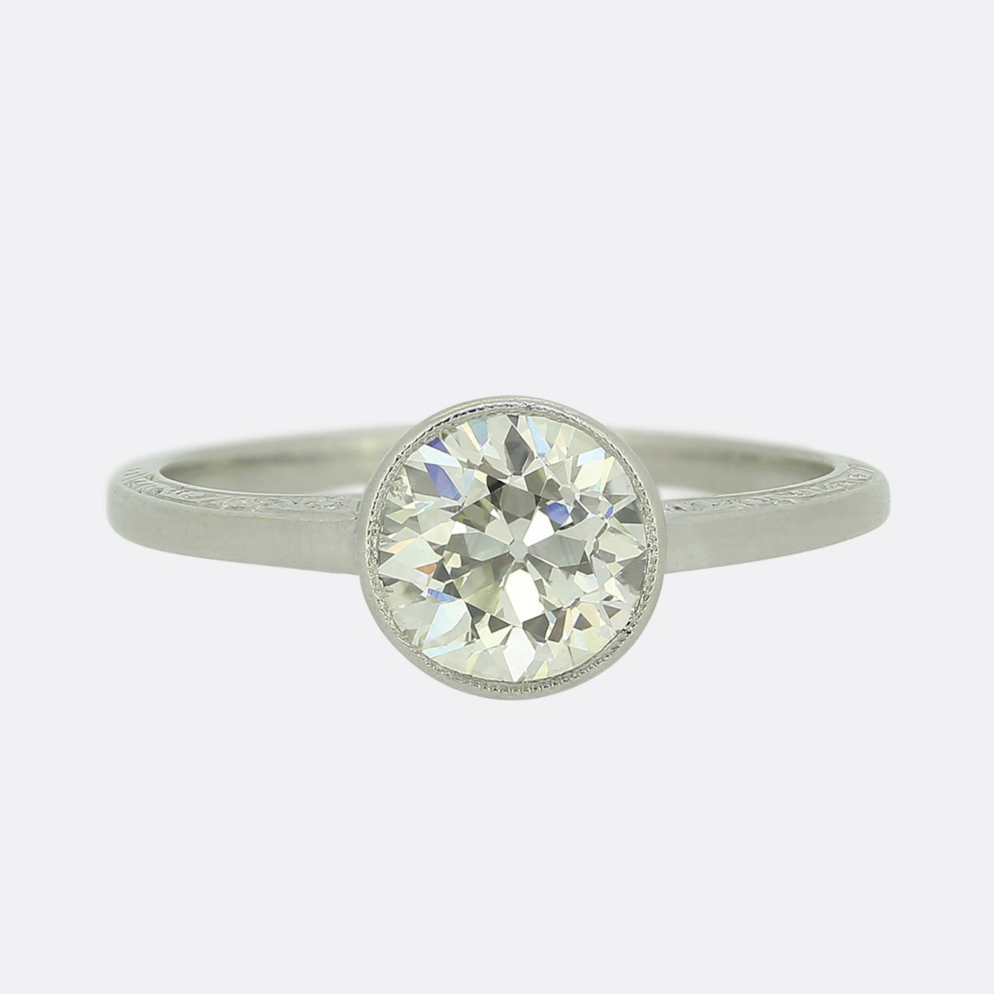 Art Deco 1.25 Carat Old Cut Diamond Solitaire Ring