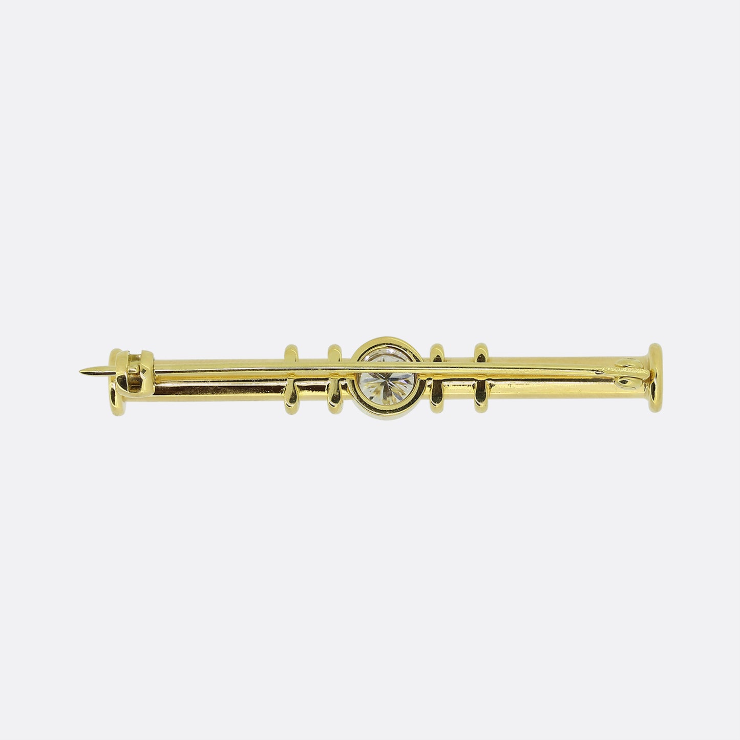 Vintage 0.60 Carat Diamond Bar Brooch
