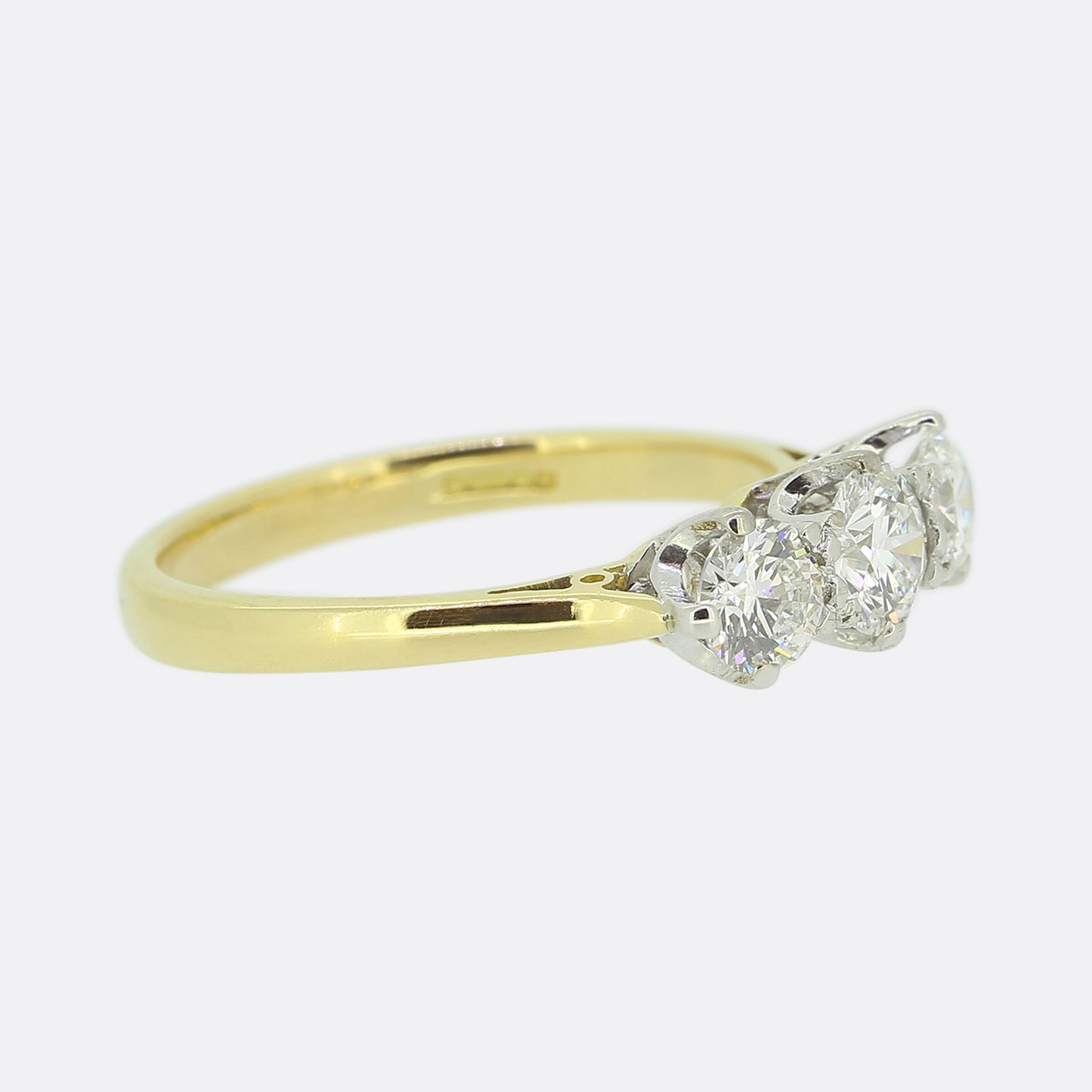1.12 Carat Three-Stone Diamond Ring