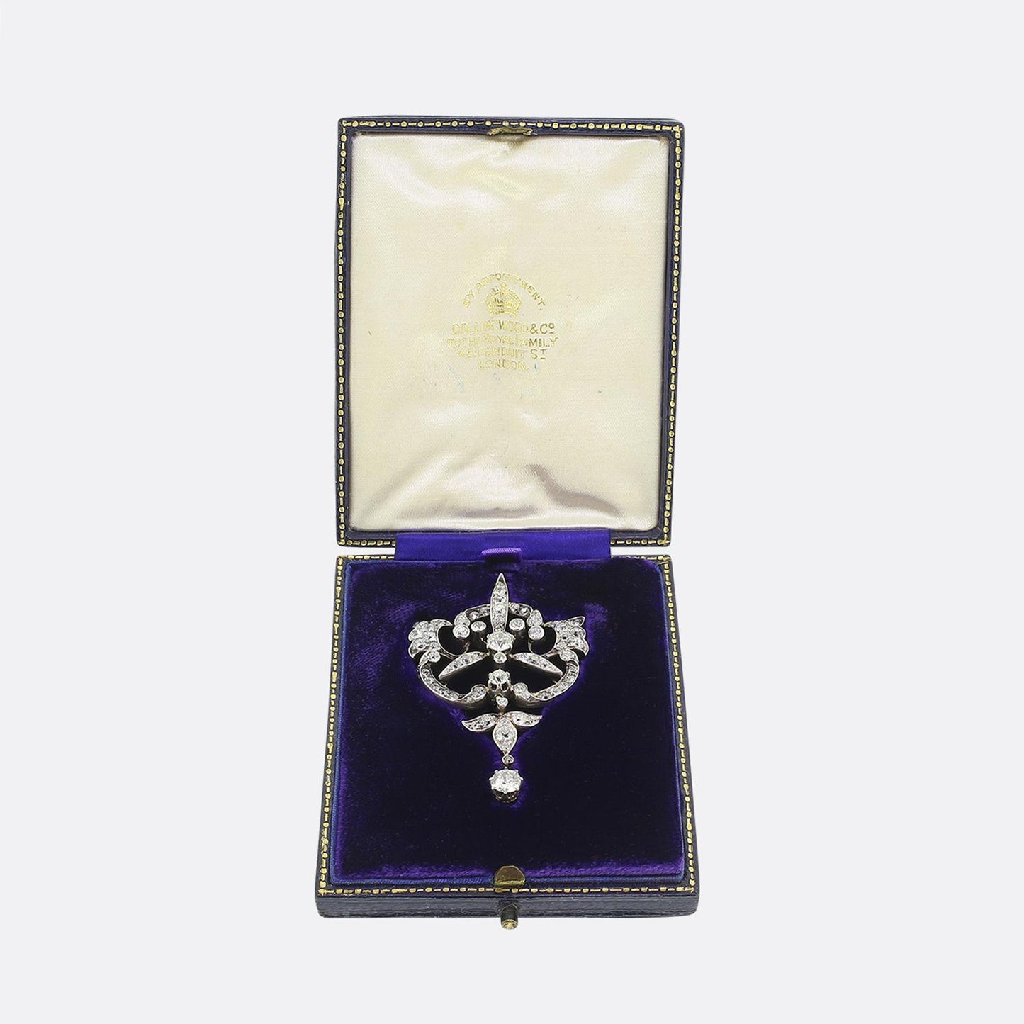 Antique Diamond Drop Brooch