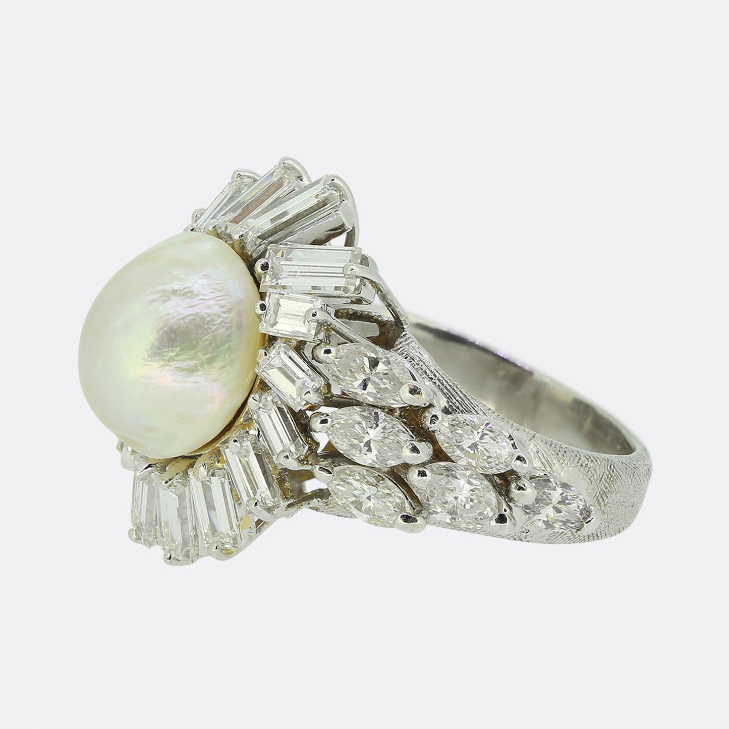 Kutchinsky Pearl and Diamond Ring