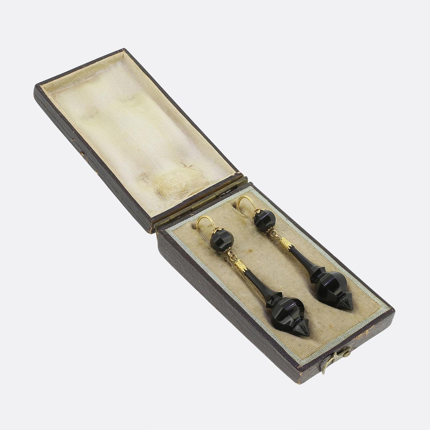 Antique Onyx Drop Earrings