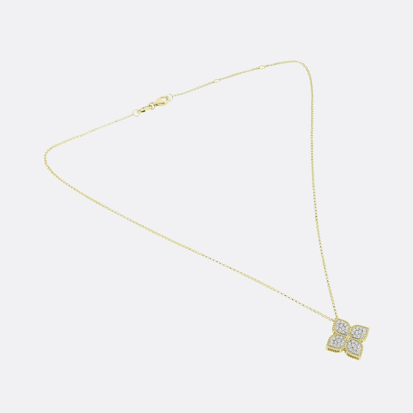 Roberto Coin Princess Flower Diamond Necklace
