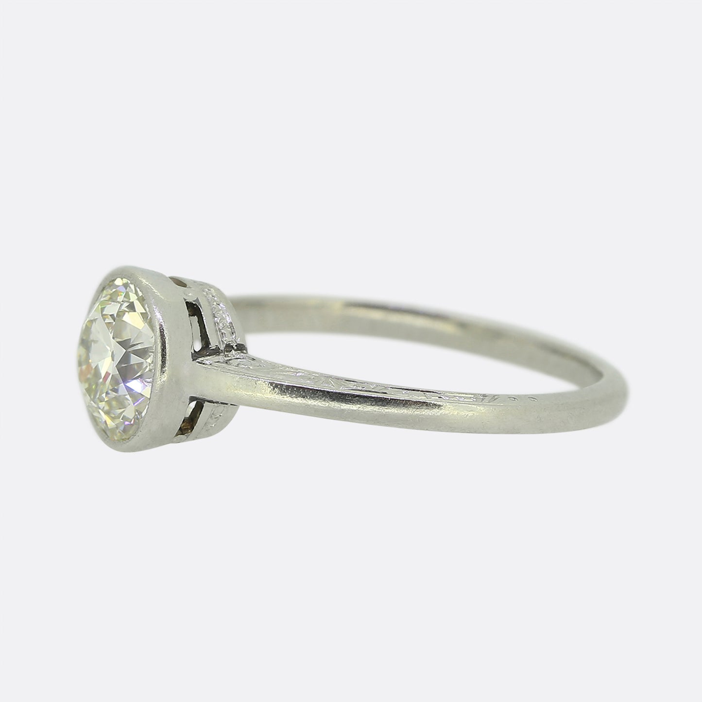 Art Deco 1.25 Carat Old Cut Diamond Solitaire Ring