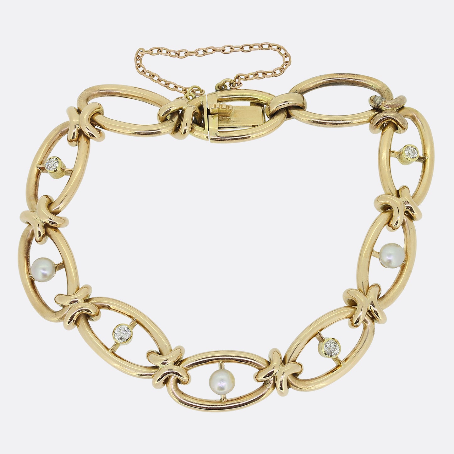 Antique Pearl and Diamond Bracelet