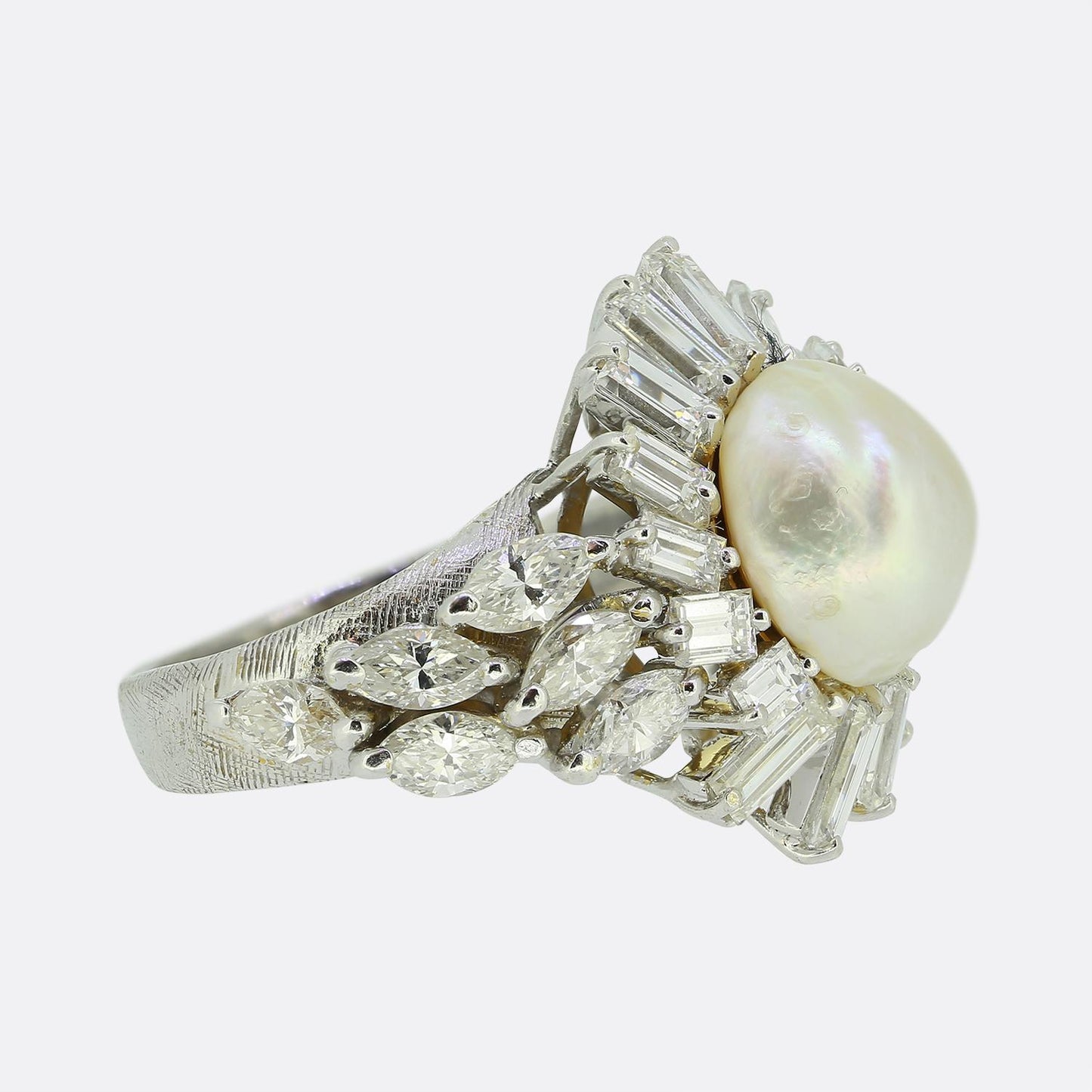 Kutchinsky Pearl and Diamond Ring