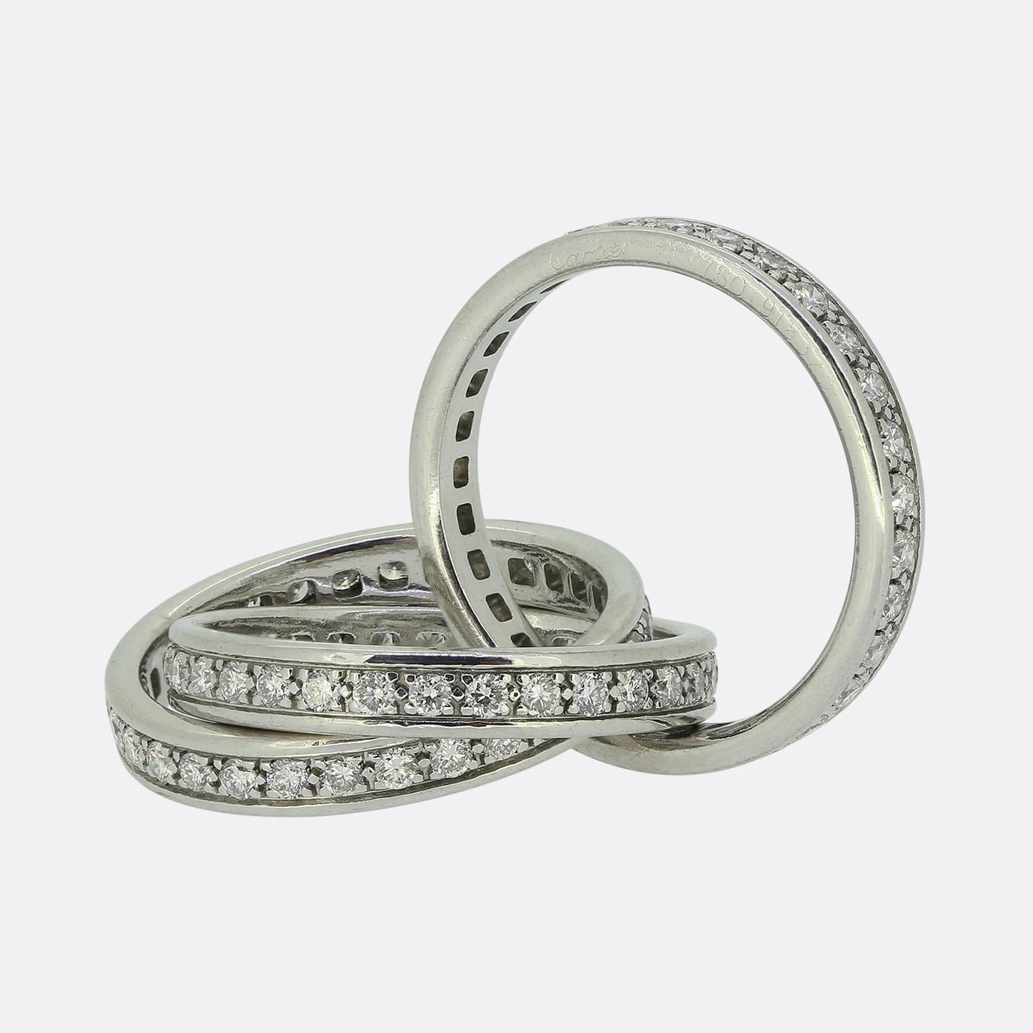 Cartier Trinity Diamond Ring Size H (46.5)