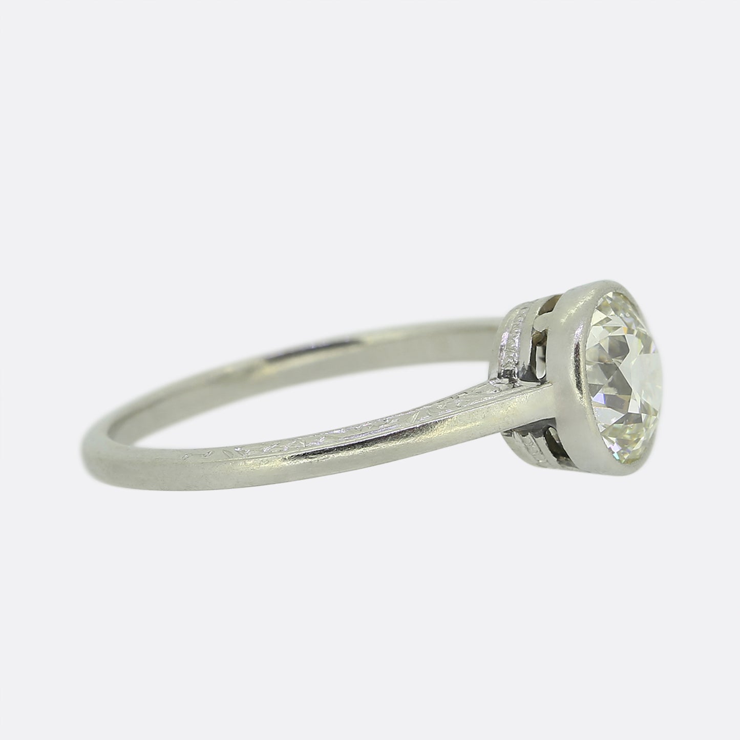 Art Deco 1.25 Carat Old Cut Diamond Solitaire Ring