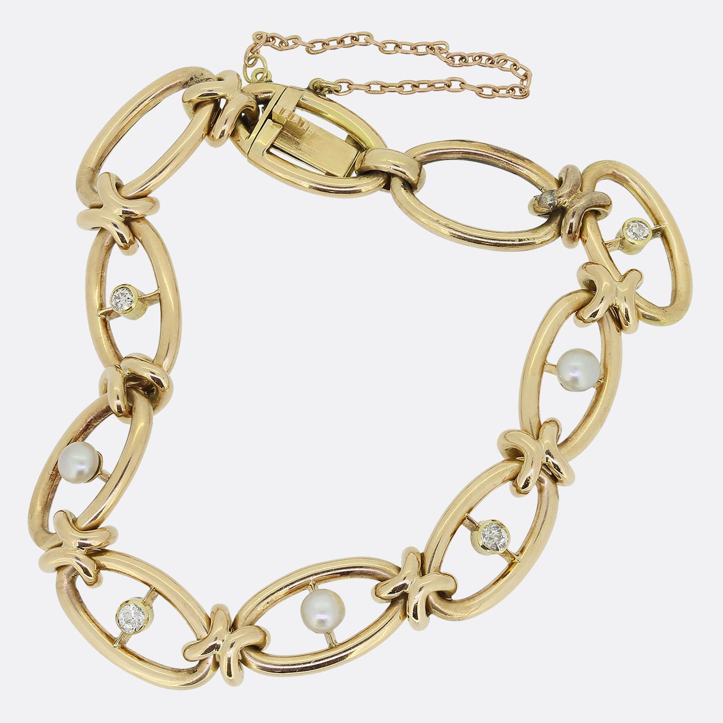 Antique Pearl and Diamond Bracelet