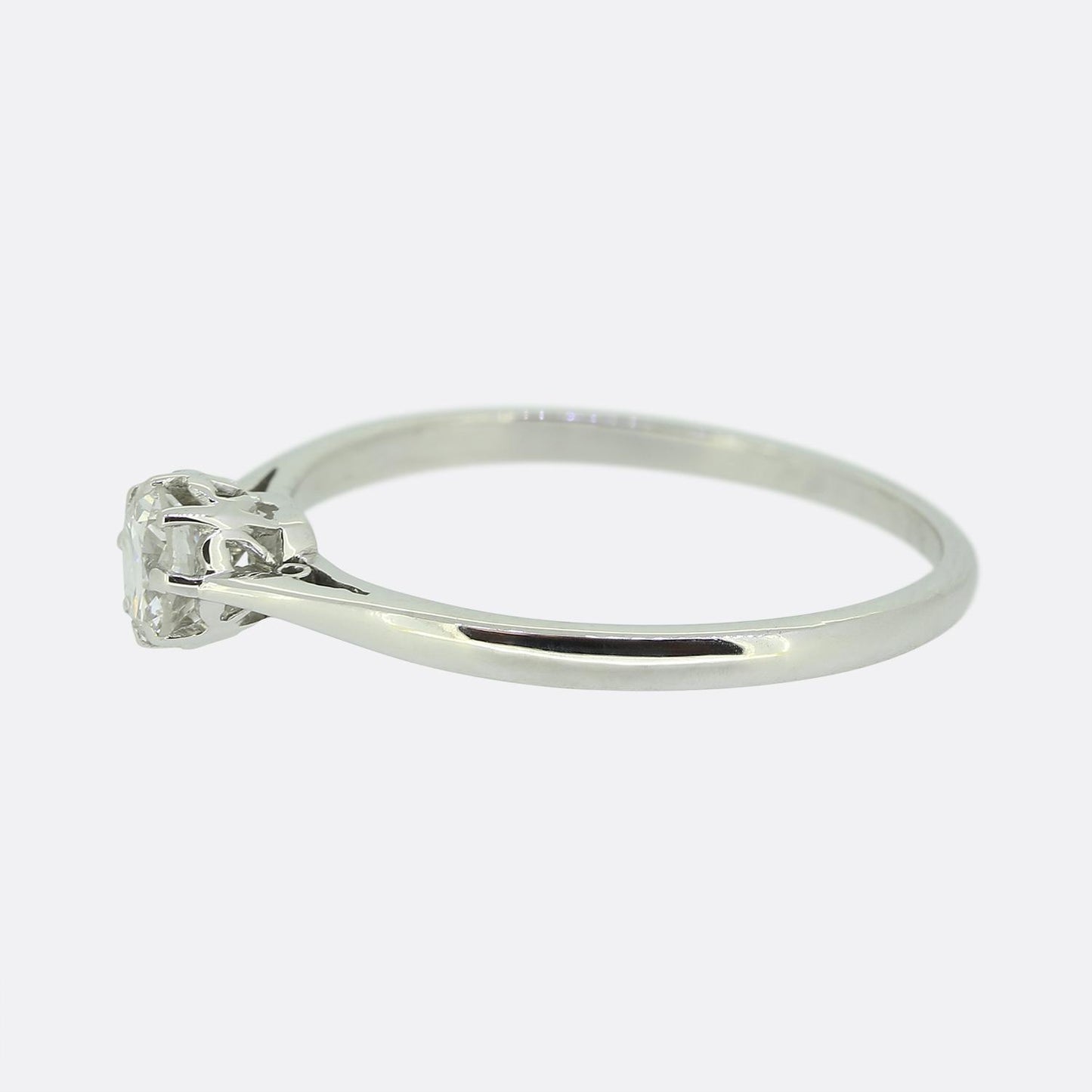 0.33 Carat Round Brilliant Cut Diamond Solitaire Ring