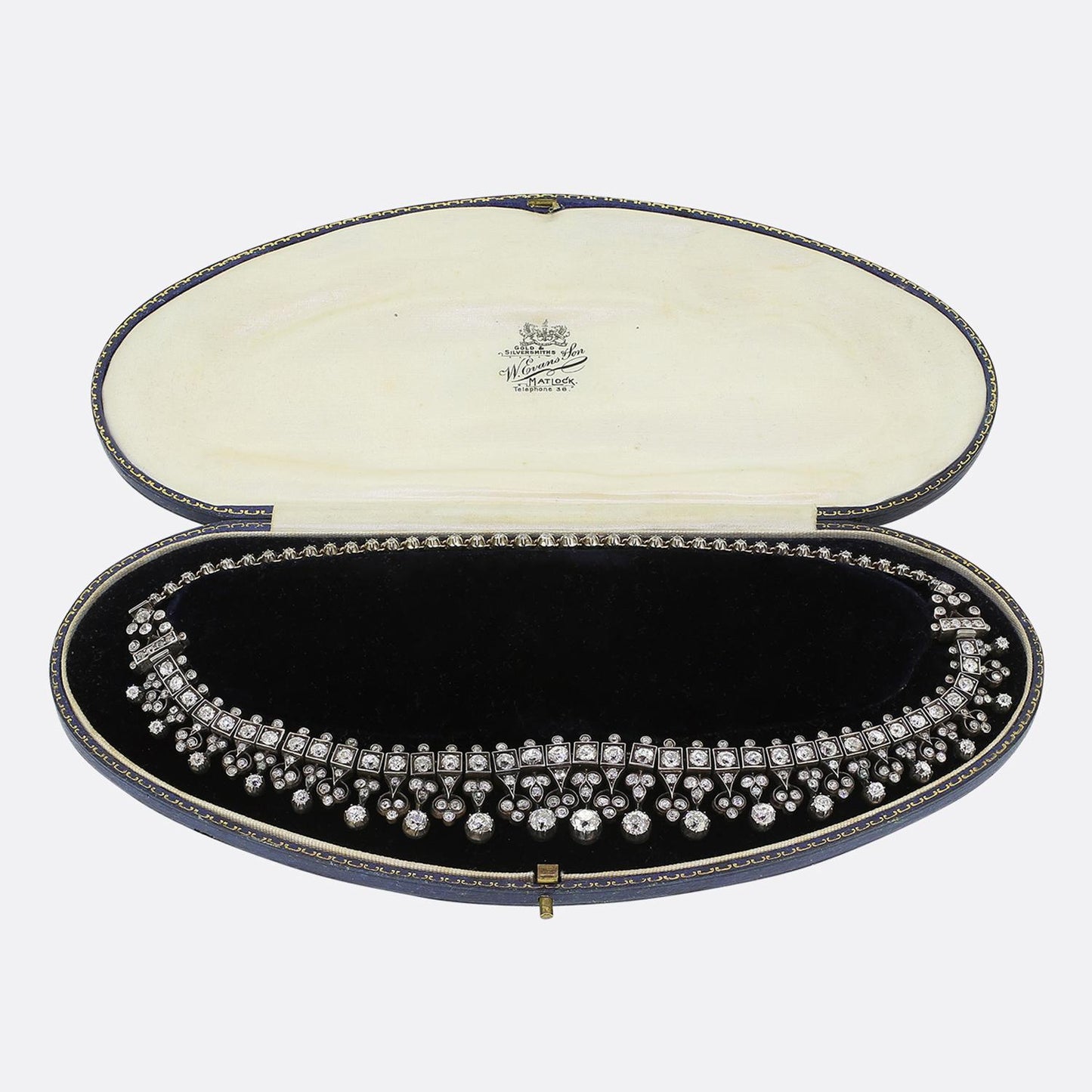 Victorian Old Cut Diamond Fringe Necklace
