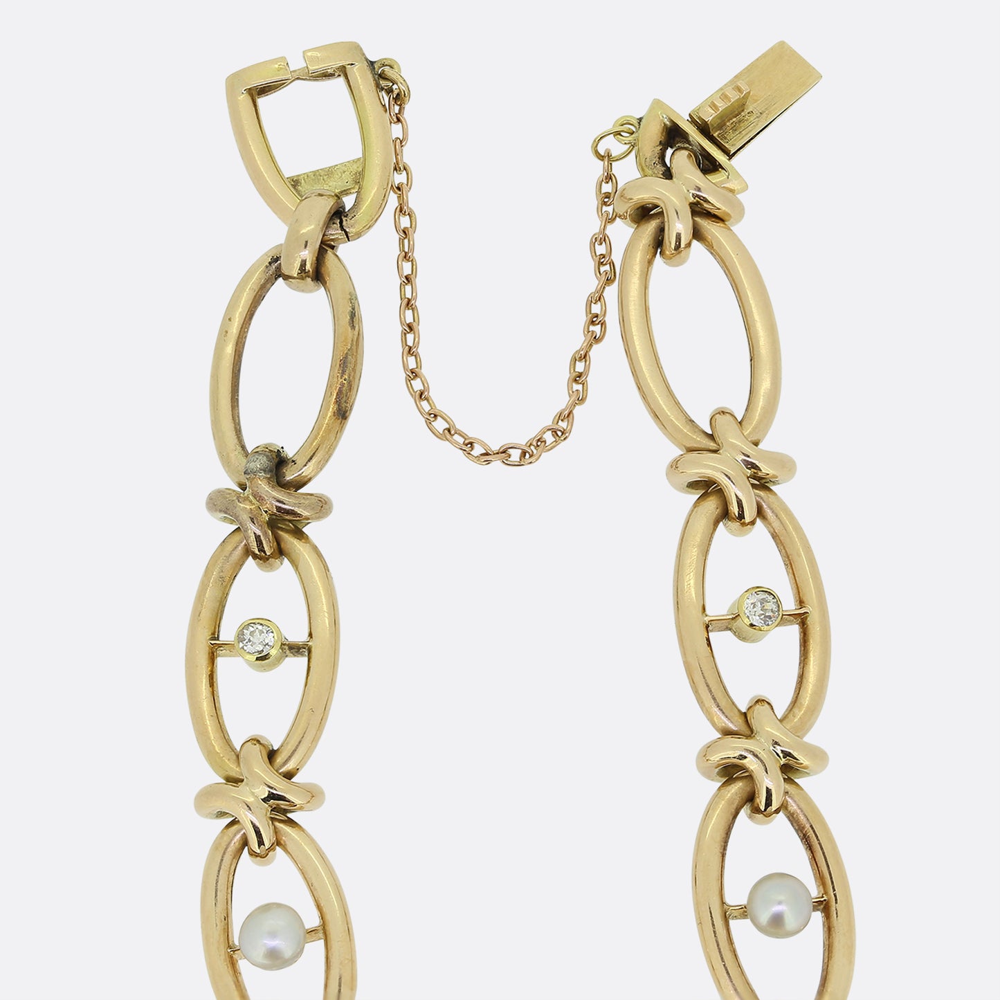Antique Pearl and Diamond Bracelet